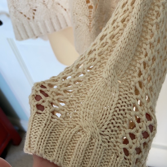 Ryu Open Weave Cropped Sweater Sz S - Picture 4 of 9